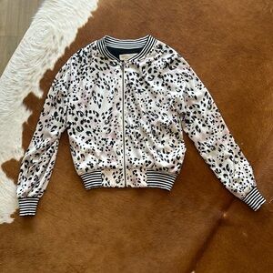 XS Saltwater Luxe pink and black bomber jacket